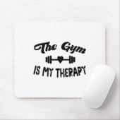 Funny The Gym Is My Therapy Motivational Fitness L Mousepad (Mit Mouse)
