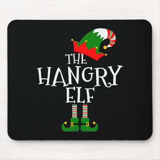 Funny The Hangry Elf Matching Family Group Gift Ch Mousepad (Vorne)