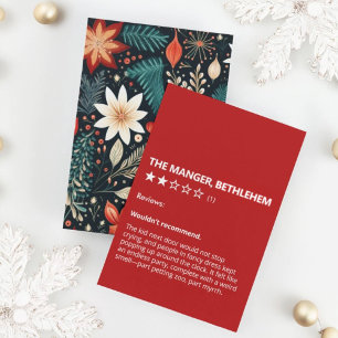 Funny the Manager Bethlehem Review Weihnachtskarte Feiertagskarte