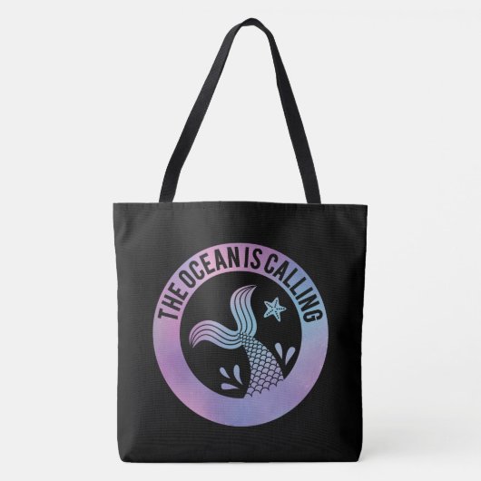 Funny The Ocean Is Calling Mermaid Quote Tasche (Vorderseite)