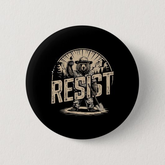 Funny The Resist Nationalpark Button (Vorderseite)