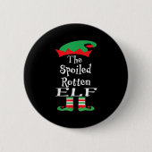 Funny The Siled Rotten Elf Shirt Weihnachten Match Button (Vorderseite)
