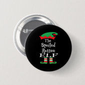 Funny The Siled Rotten Elf Shirt Weihnachten Match Button (Vorne & Hinten)