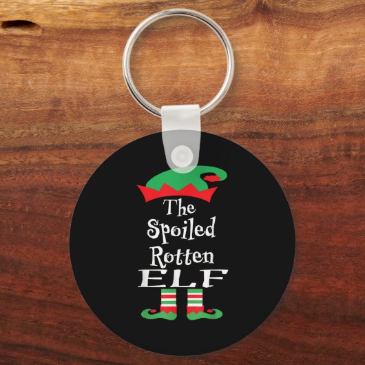 Funny The Siled Rotten Elf Shirt Weihnachten Match Schlüsselanhänger (Vorderseite)