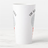 Funny the Slice Queen Golf Ball T-Shirt Milchtasse (Vorderseite)