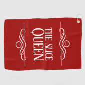 Funny the Slice Queen Golfhandtuch (Horizontal)