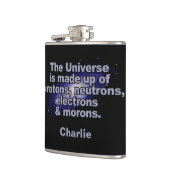 Funny "The Universe" individuelle Name Flask Flachmann (Links)