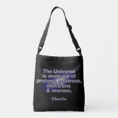 Funny "The Universe" individuelle Name Taschen (Rückseite)