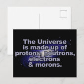Funny "The Universe" Postkarte (Vorne/Hinten)