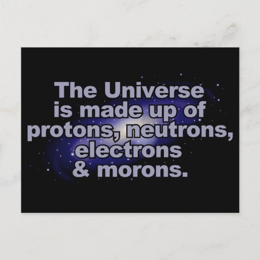 Funny "The Universe" Postkarte (Vorderseite)