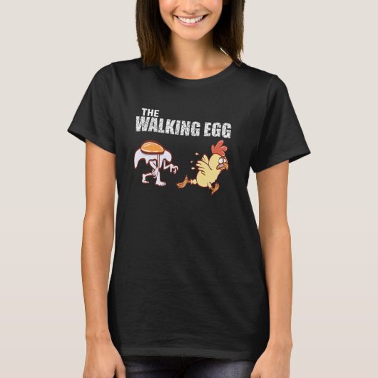 Funny the Walking Egg Zombie Apokalypse Halloween T-Shirt (Vorderseite)