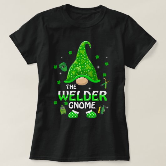 Funny the Welder Gnome Weldering St Patricks Day m T-Shirt (Design vorne)