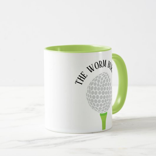 Funny the Worm Burner Golf Ball T-Shirt Tasse (VorderseiteRechts)