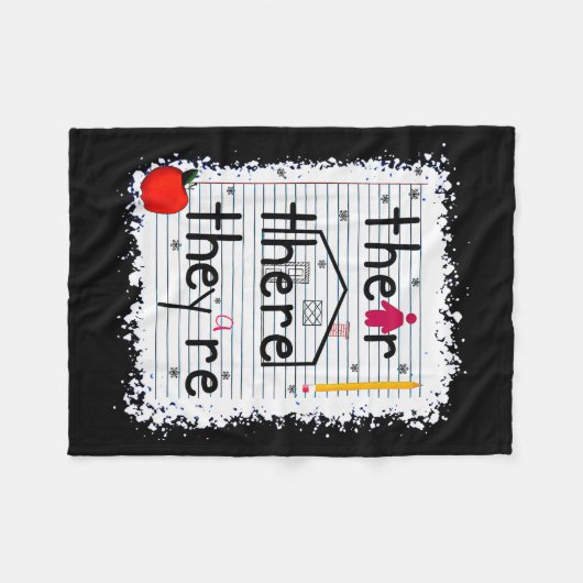 Funny Their There They Are Book English Grammar Te Fleecedecke (Vorderseite (Horizontal))