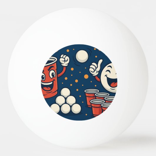 Funny Themed Tischtennisball (Rückseite)