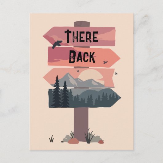 Funny There & Back waren da getan, dass Urlaub Postkarte (Vorderseite)