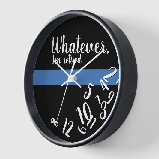 Funny Thin Blue Line Polizeidirektor - Einstellung Uhr (Winkel)