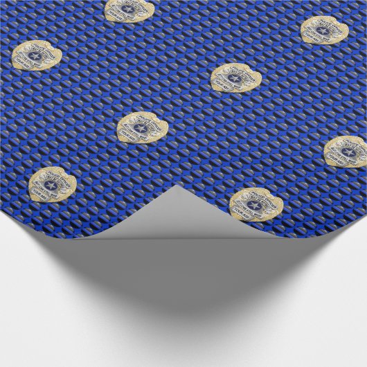 Funny Thin Blue Line Retirement Geschenkpapier (Ecke)
