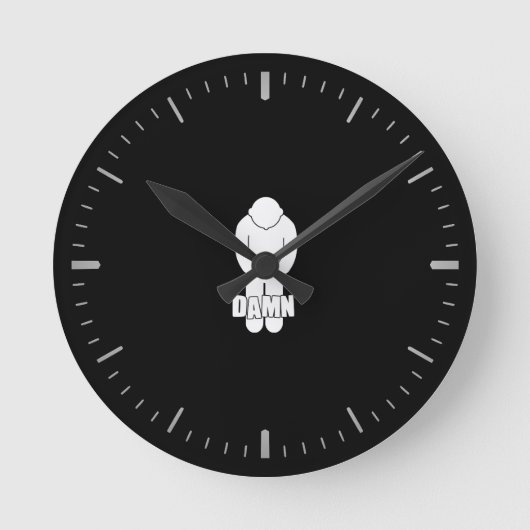 Funny Thin Blue Line Round Clock Runde Wanduhr (Vorderseite)