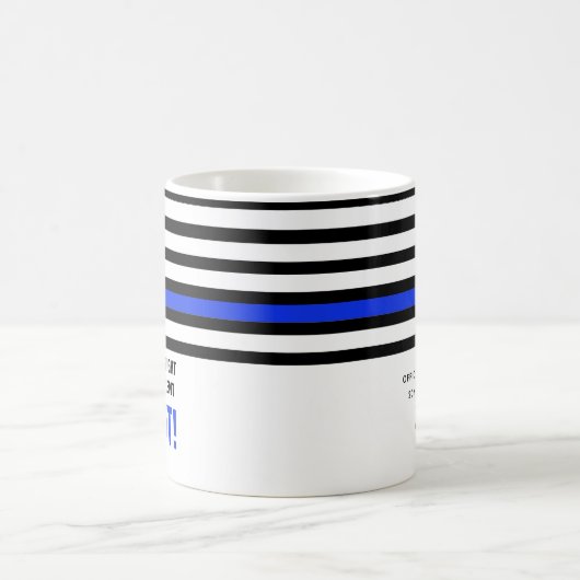 FUNNY Thin Blue Line US Flag Polizeibeamte Geschen Kaffeetasse (Mittel)