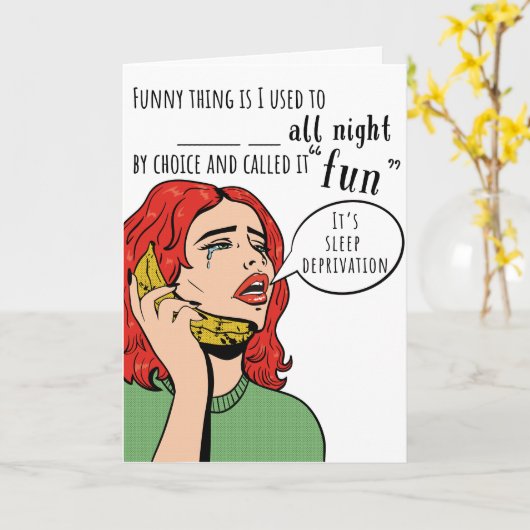 Funny Thing ist ... - Funny Mother's Day Card Karte (Gelbe Blume)