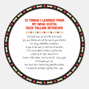 Funny Things gelernt von Nova Scotia Duck Toller Runder Aufkleber