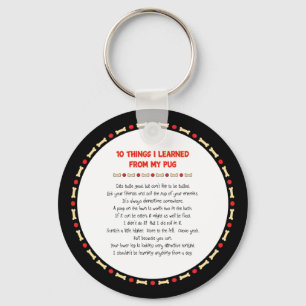 Funny Things I Learned From My Pug Schlüsselanhänger