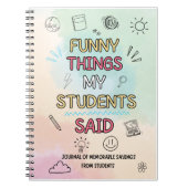 Funny Things, was meine Schüler gesagt Tagebuch (Vorderseite)