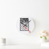 Funny Think außerhalb der Box Runde Wanduhr (Zuhause)