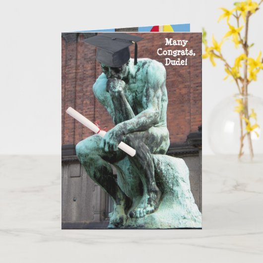 Funny Thinker Abschluss Karte (Gelbe Blume)