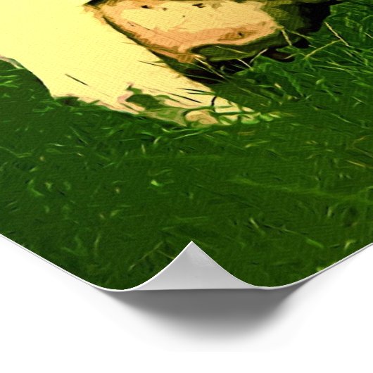 Funny Thinking Cow Poster (Ecke)