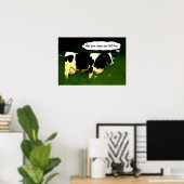 Funny Thinking Cow Poster (Heimbüro)