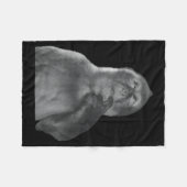 Funny Thinking Monkey Meme Curious Ape Brainrot Fleecedecke (Vorderseite (Horizontal))