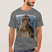 Funny Thinking Monkey Meme Curious Ape Brainrot Gi T-Shirt (Vorderseite)