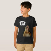 Funny Thinking Monkey Meme Six Seven 6 7 Meme T-Shirt (Vorne ganz)