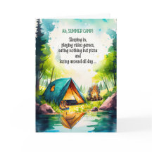 Funny Thinking of You Away at Summer Camp for Kids