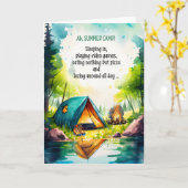 Funny Thinking of You Away at Summer Camp for Kids Karte (Gelbe Blume)