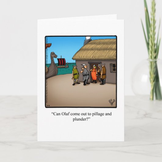 Funny Thinking Sie Spaß Grußkarte Karte (Vorderseite)