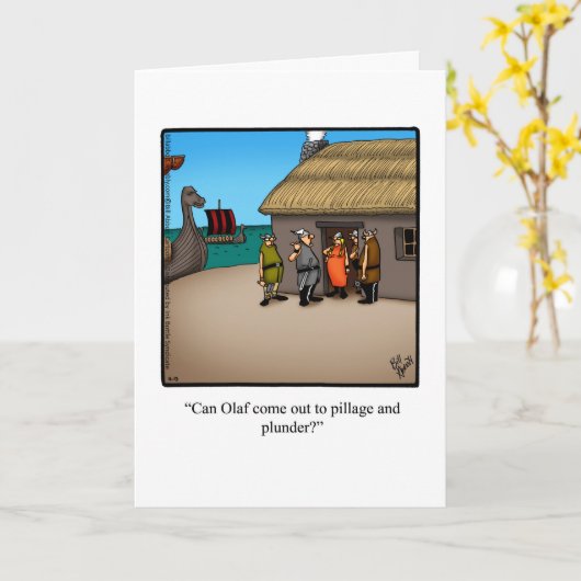 Funny Thinking Sie Spaß Grußkarte Karte (Gelbe Blume)