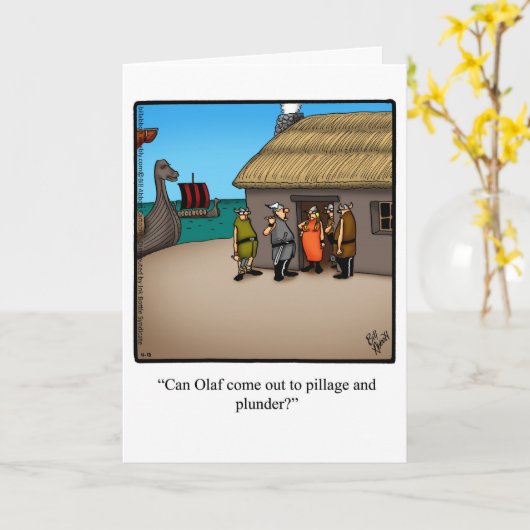 Funny Thinking Sie Spaß Grußkarte Karte (Gelbe Blume)