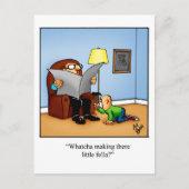 Funny Thinking Sie Spaß Postcard Postkarte (Vorderseite)