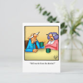 Funny "Thinking you" Postkarte (Stehend Vorderseite)