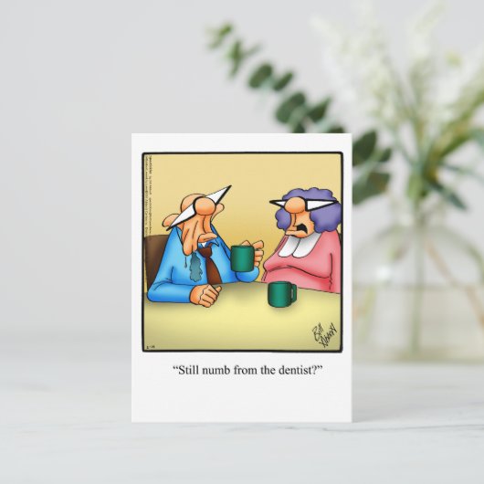 Funny "Thinking you" Postkarte (Stehend Vorderseite)