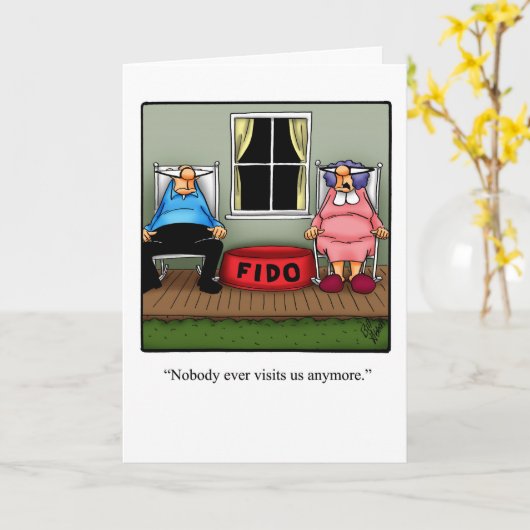 Funny Thinking your Greeting Card Karte (Gelbe Blume)