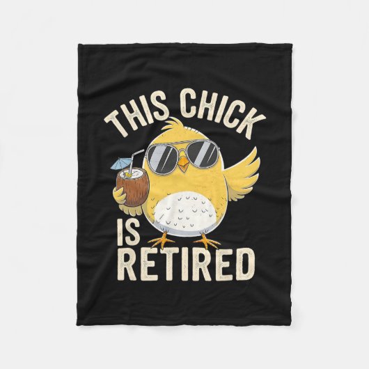 Funny This Chick Is Retired Grandma Trip Mother Va Fleecedecke (Vorderseite)