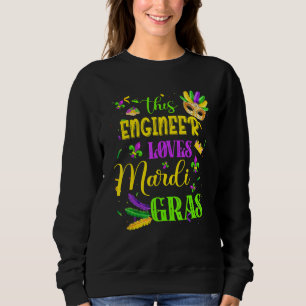 Funny This Engineer Lieben Mardi Gras Festival Moo Sweatshirt
