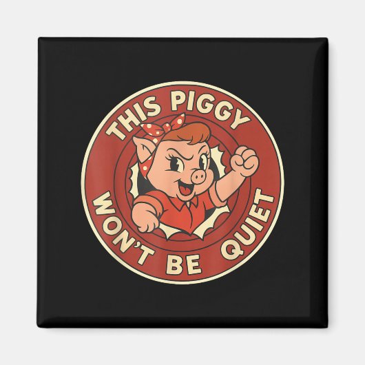 Funny This Ggy Won't Be Quiet Magnet (Vorne)