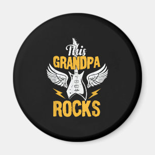 Funny This Grandpa Rocks Music Rock Gitarre Magnet