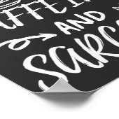 Funny This Guy Runs On Caffeine And Sarcasm Poster (Ecke)