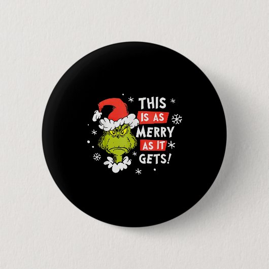 Funny This Is As Merry As It Gets Christmas, Sarca Button (Vorderseite)